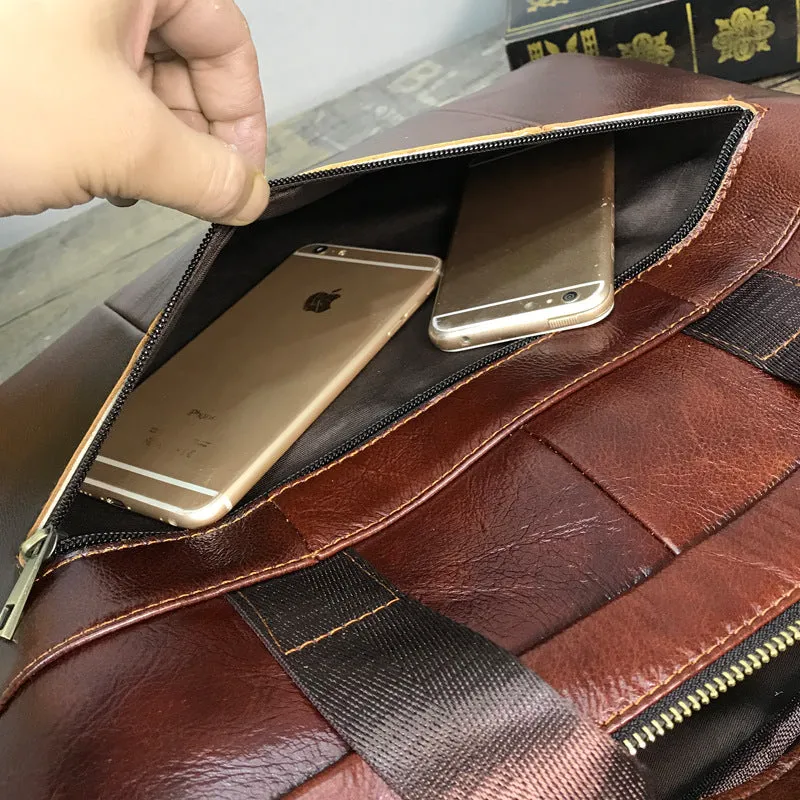100% Cow Genuine Leather Men Briefcase Business Handbag