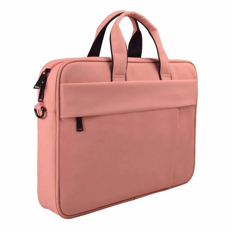 15.6 Inch Laptop One-shoulder Handbag with Waterproof Anti-theft Design and Suitcase Belt