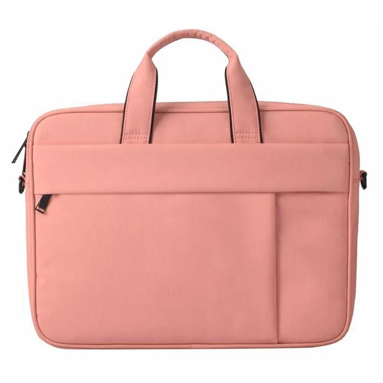 15.6 Inch Laptop One-shoulder Handbag with Waterproof Anti-theft Design and Suitcase Belt