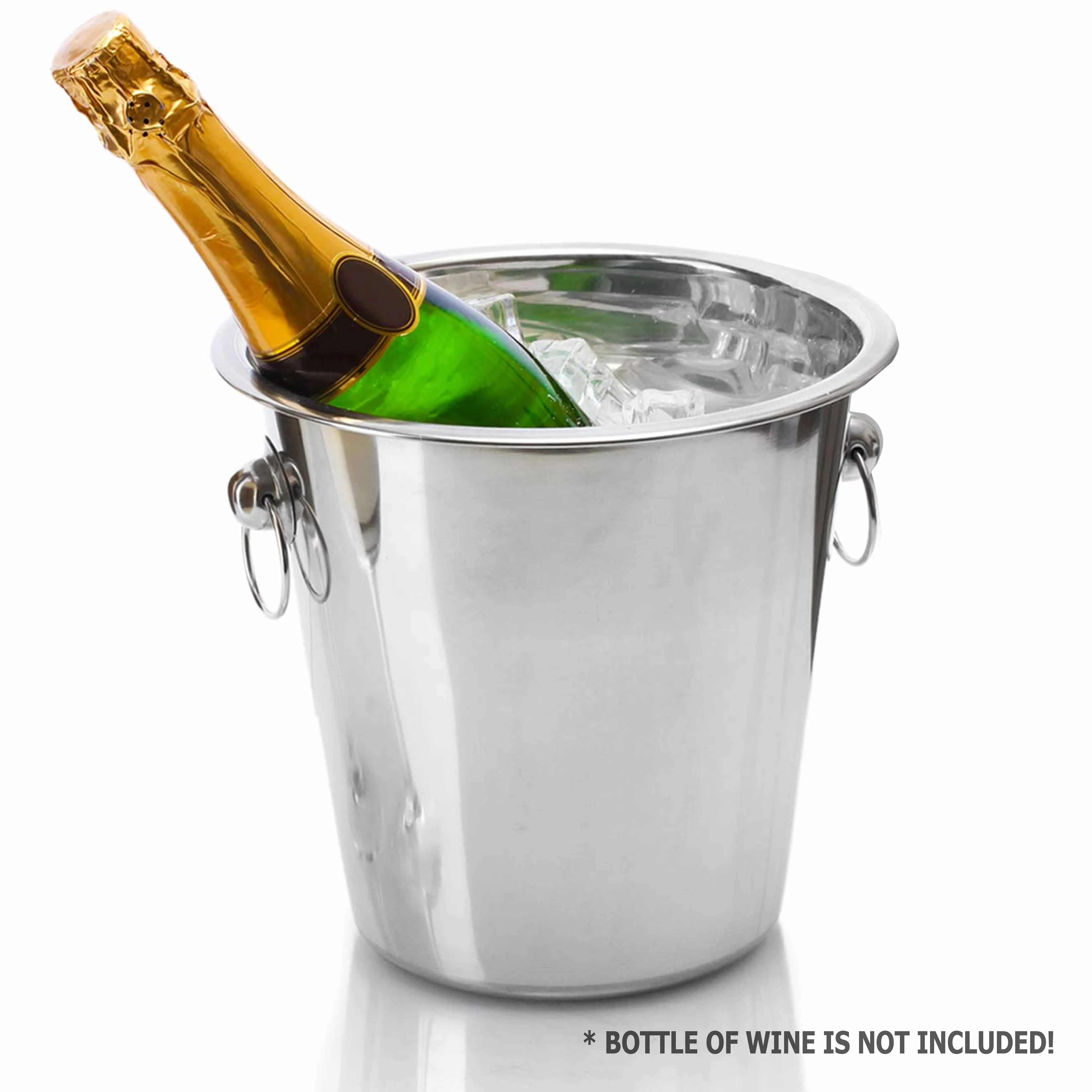 6 Pc Stainless Steel Ice Bucket Wine Chiller Champagne Beer Cooler Tub 4qt Large