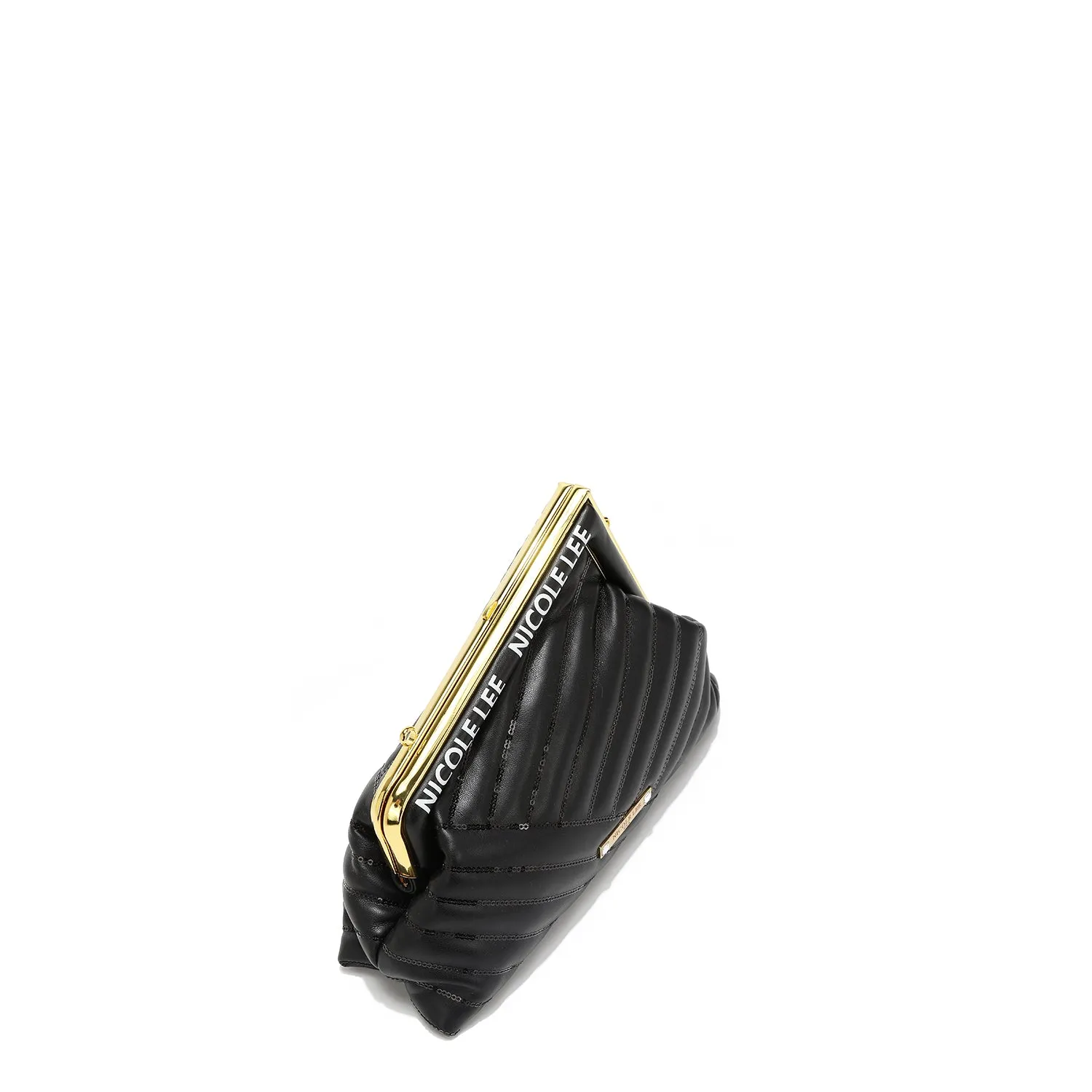 ANGLE SEQUIN CLUTCH