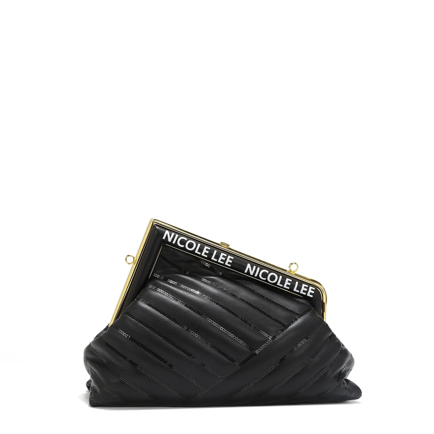 ANGLE SEQUIN CLUTCH