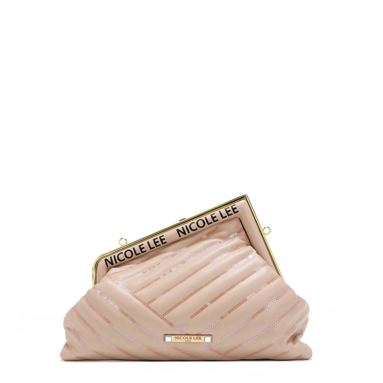 ANGLE SEQUIN CLUTCH