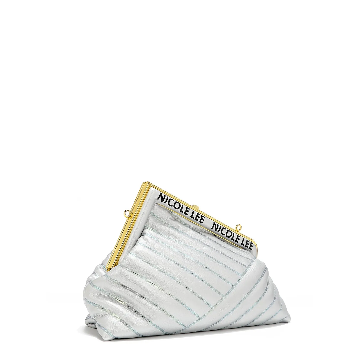 ANGLE SEQUIN CLUTCH