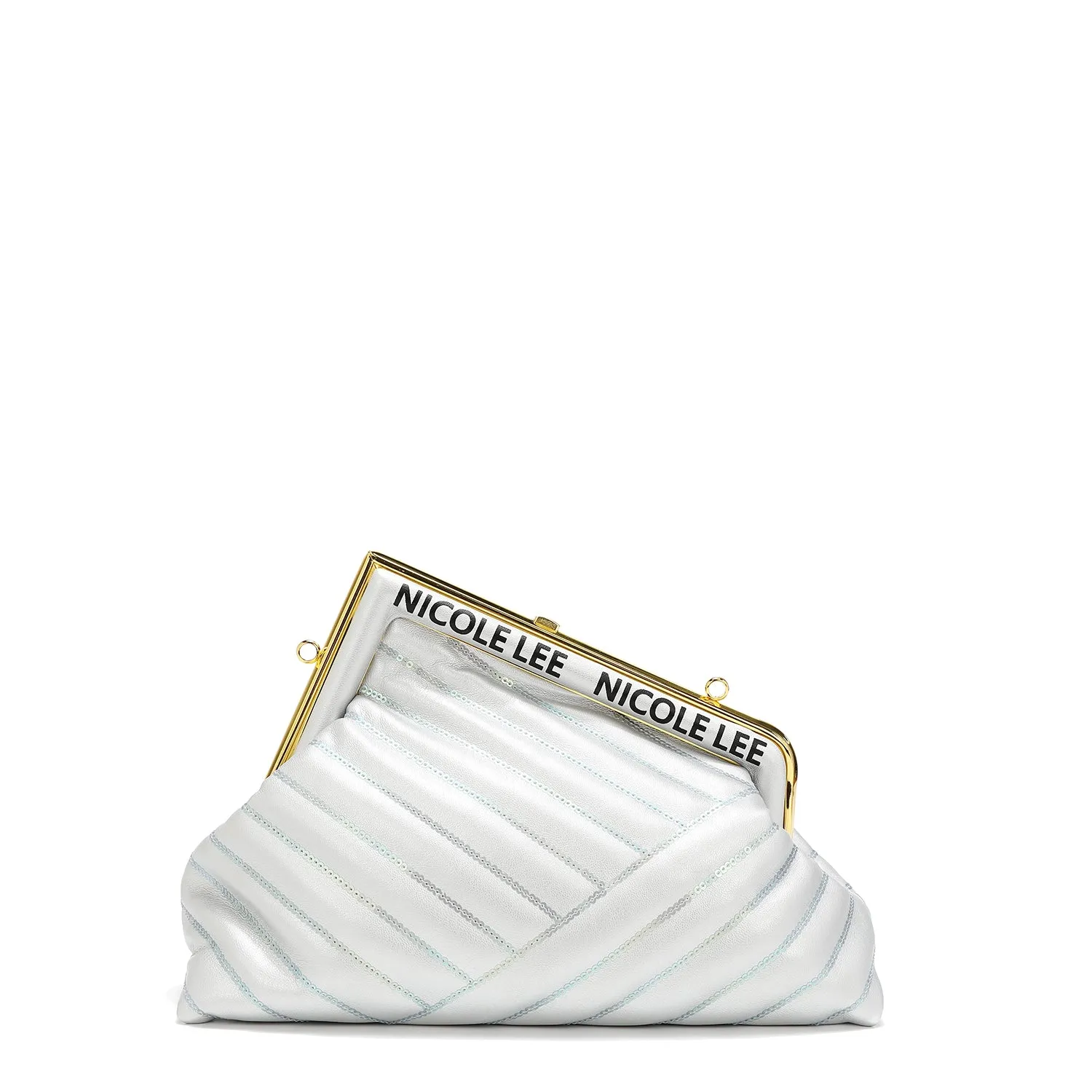 ANGLE SEQUIN CLUTCH