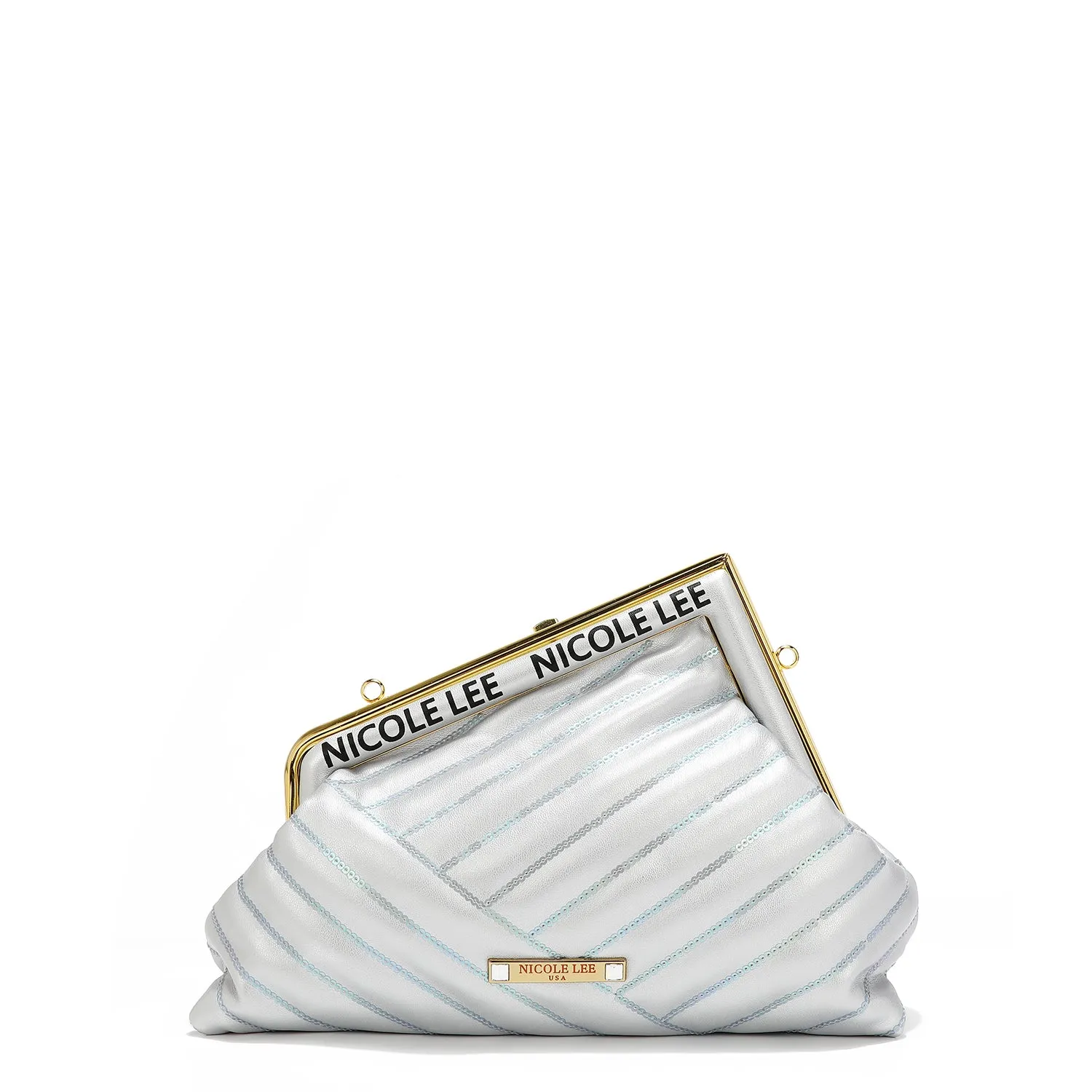 ANGLE SEQUIN CLUTCH