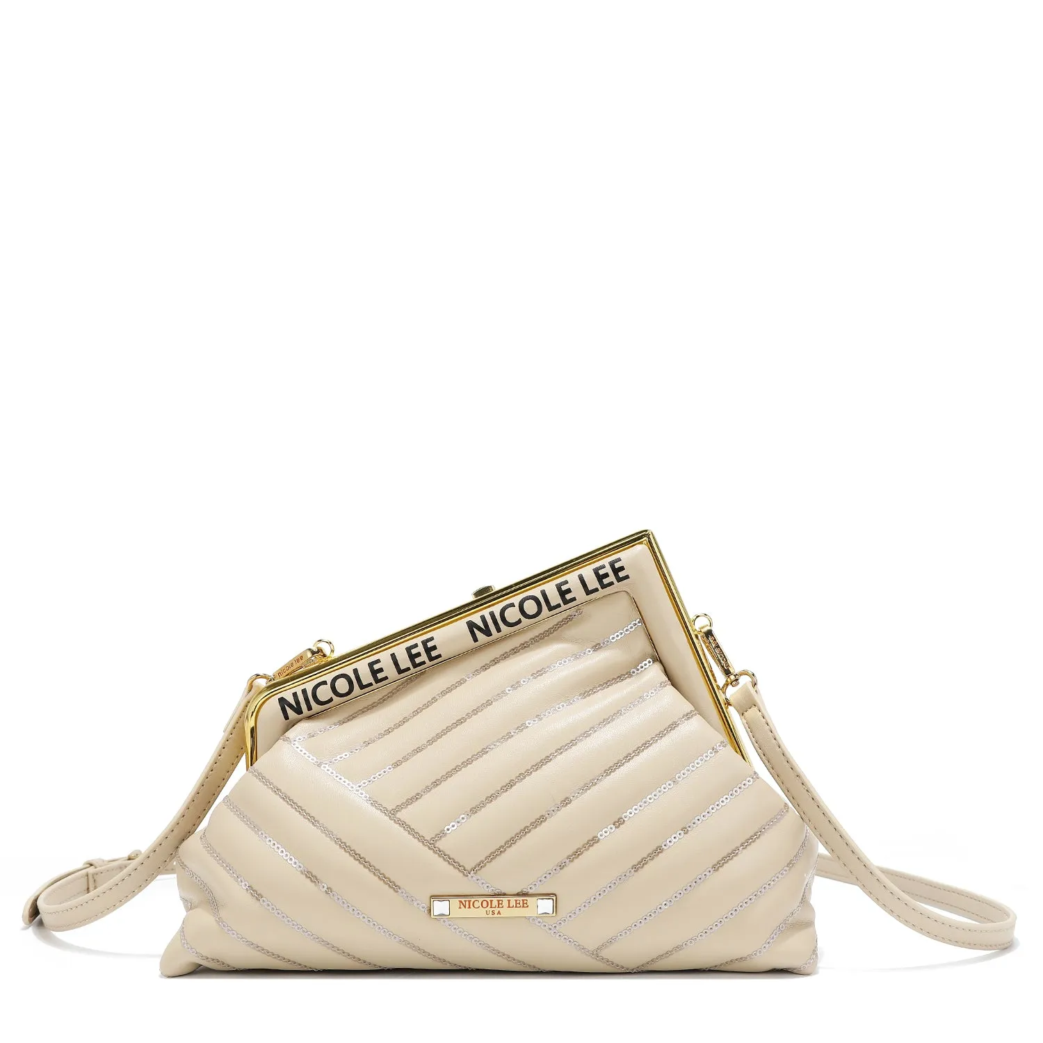 ANGLE SEQUIN CLUTCH