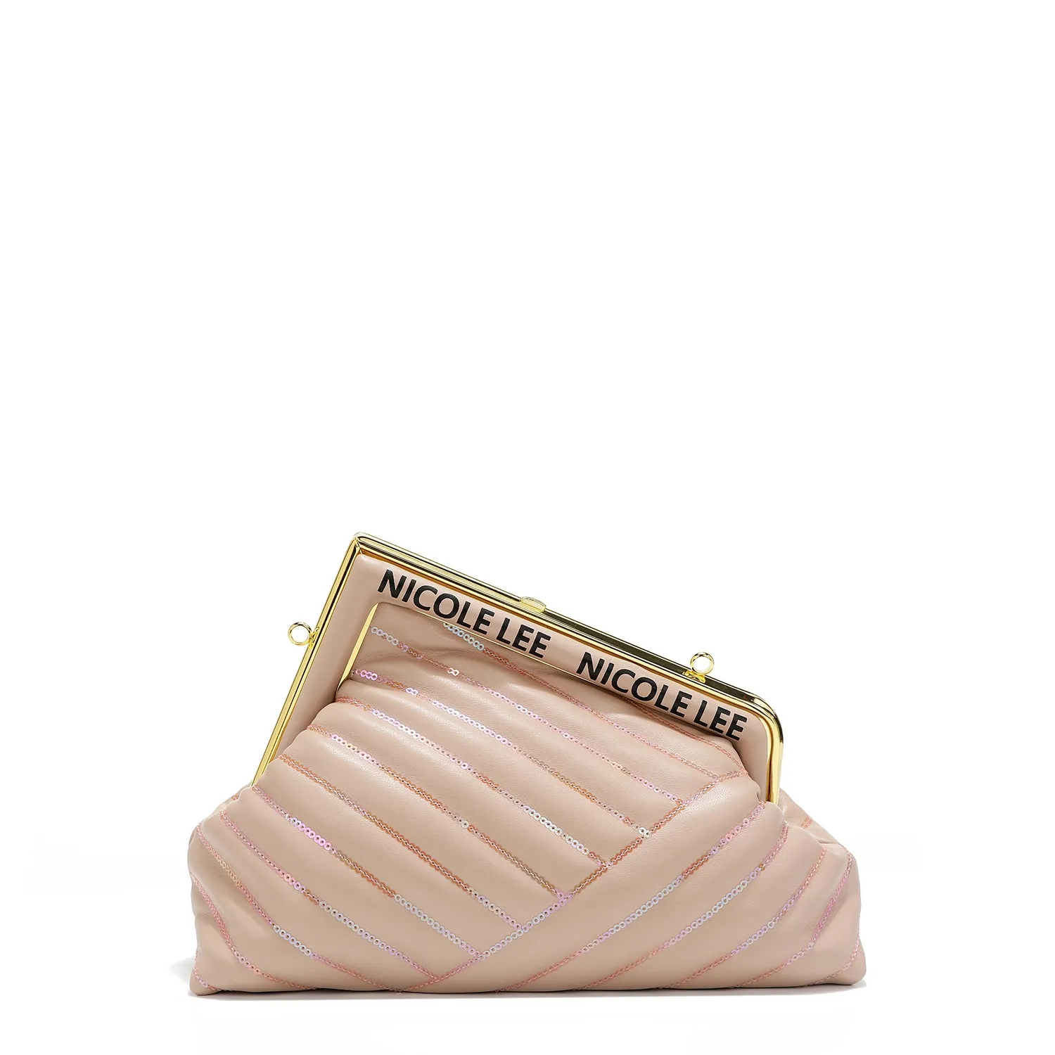 ANGLE SEQUIN CLUTCH