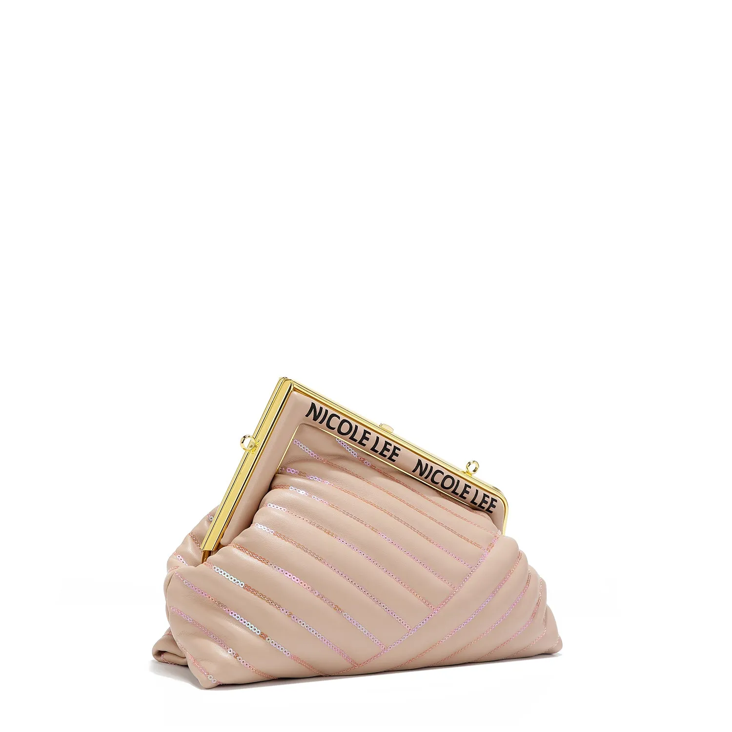 ANGLE SEQUIN CLUTCH