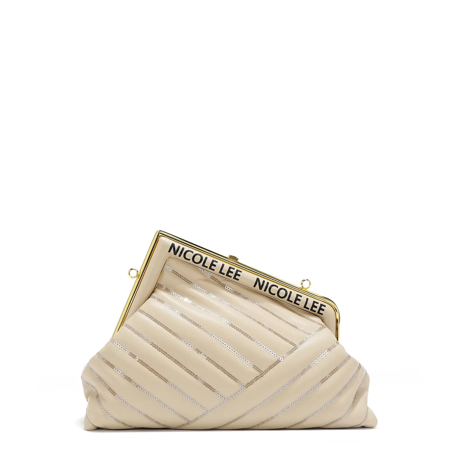 ANGLE SEQUIN CLUTCH