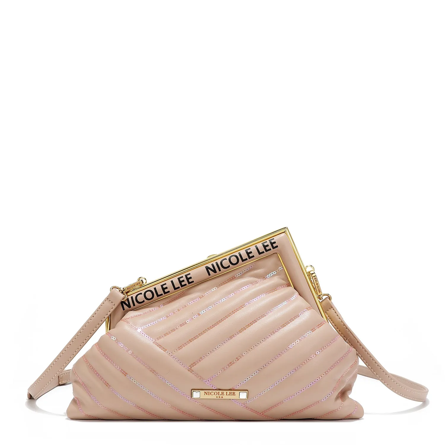 ANGLE SEQUIN CLUTCH