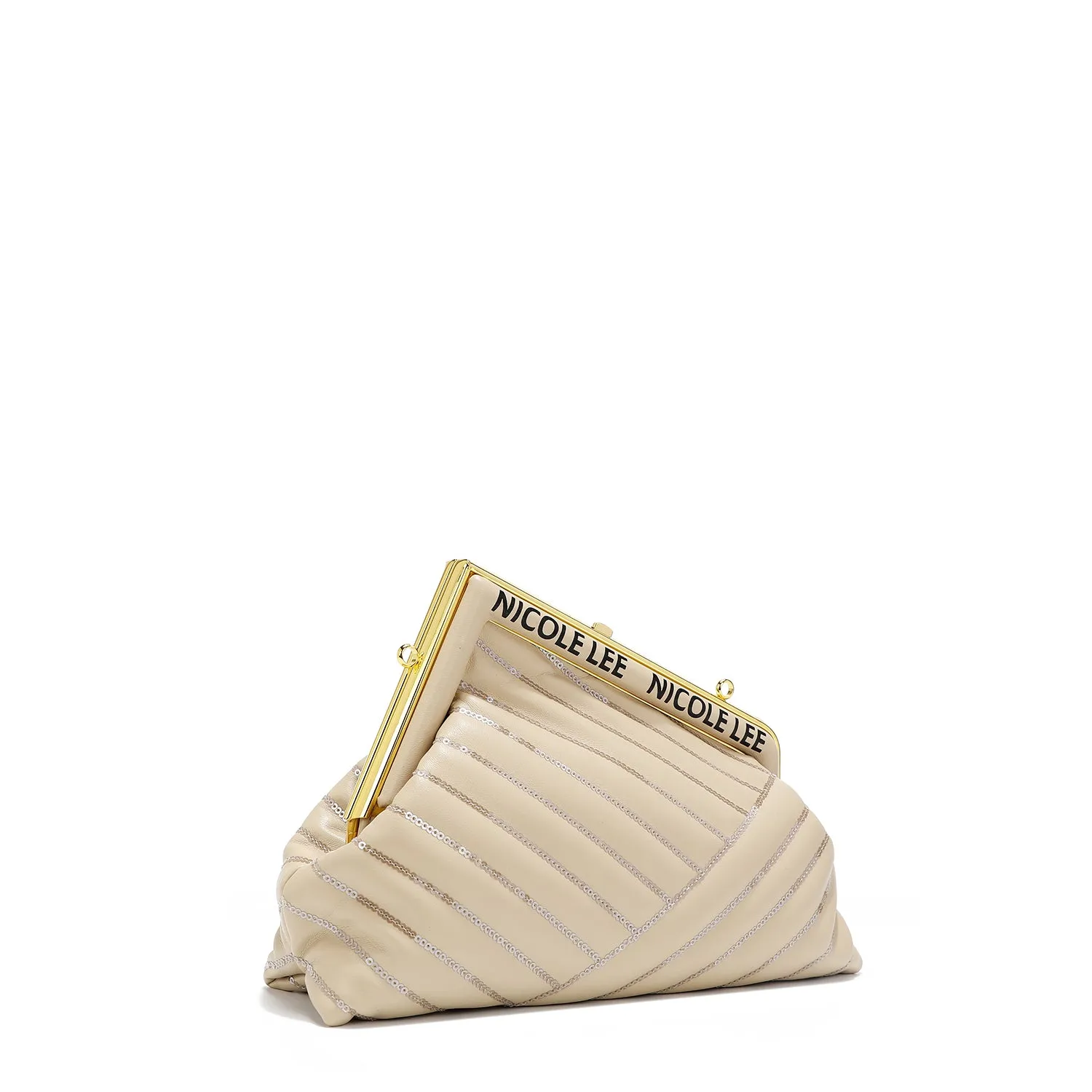 ANGLE SEQUIN CLUTCH