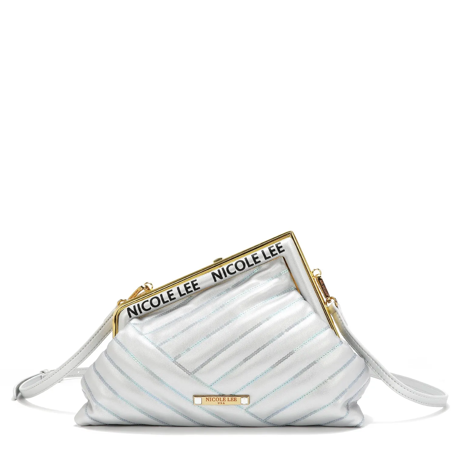 ANGLE SEQUIN CLUTCH