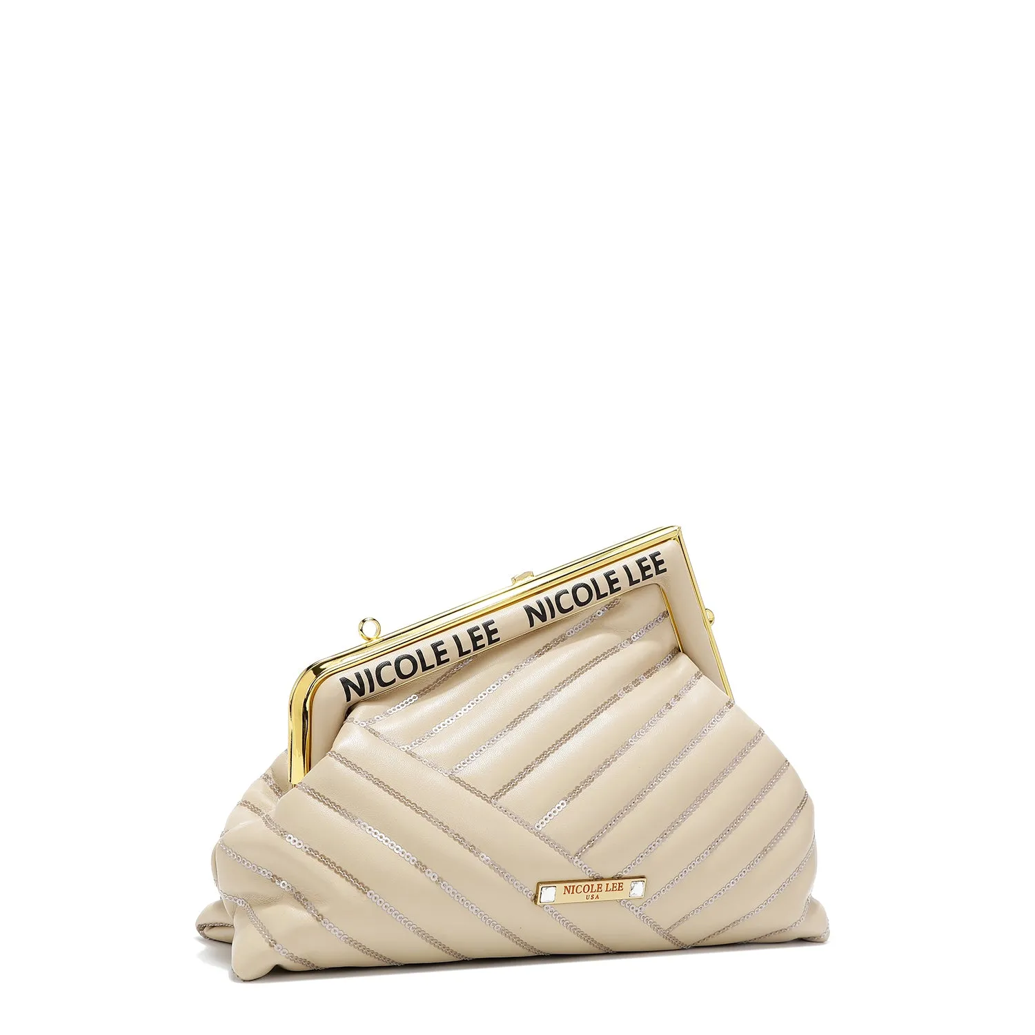 ANGLE SEQUIN CLUTCH