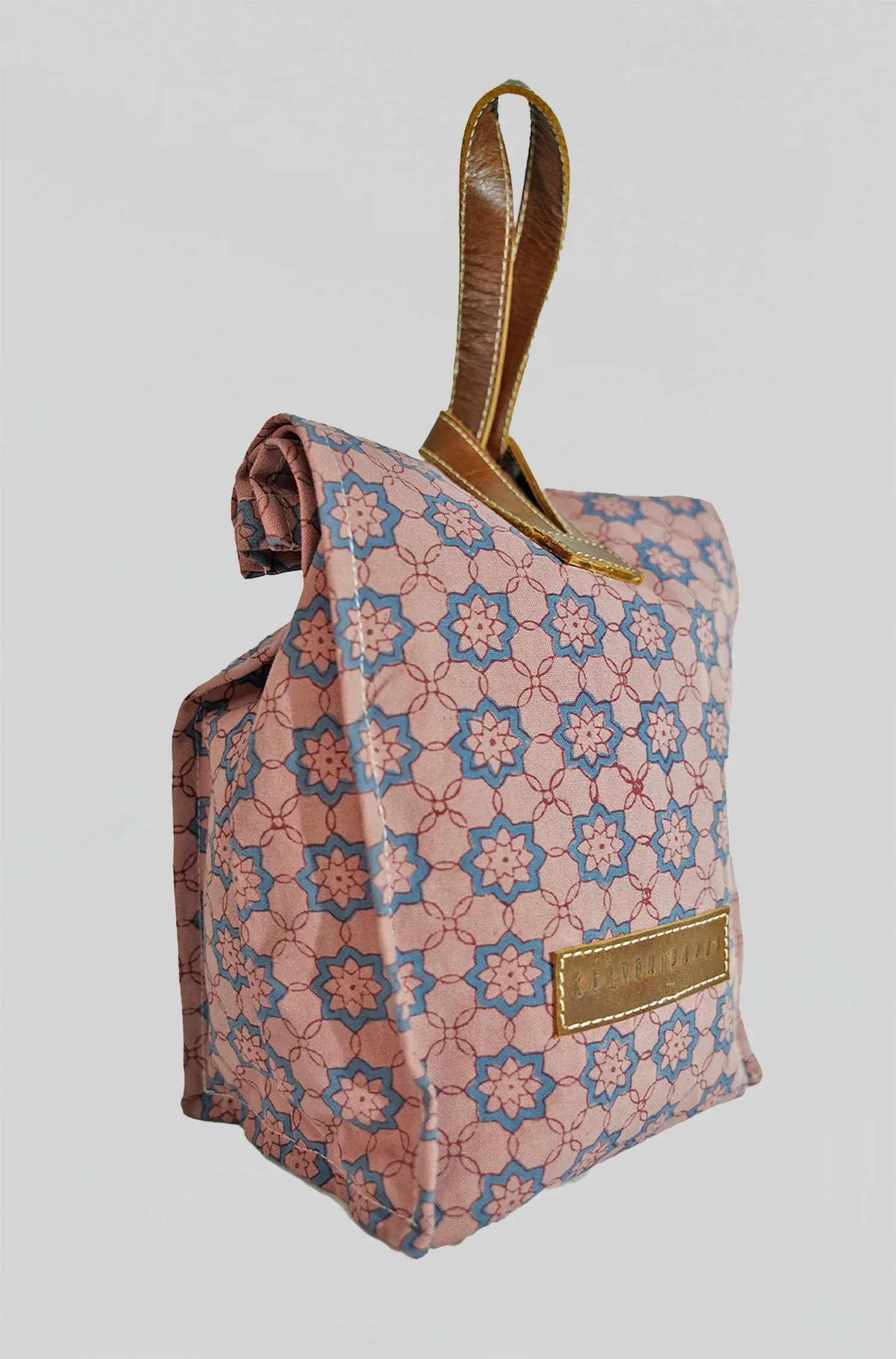 Artisanal Canvas Lunch Bag in Dahlia