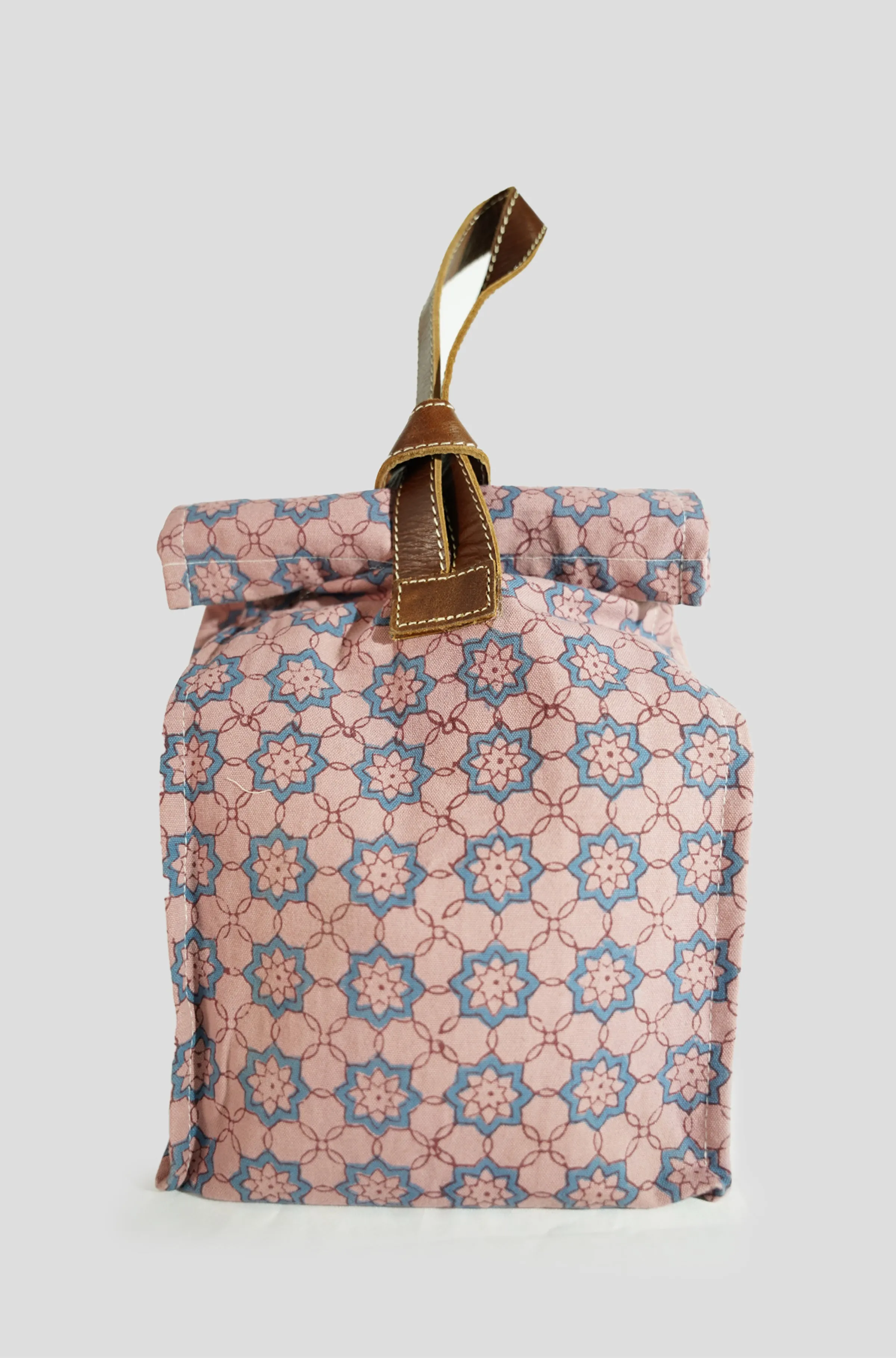 Artisanal Canvas Lunch Bag in Dahlia
