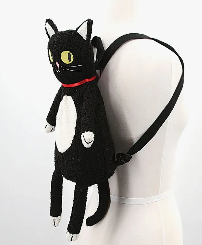 Backpack - Furry Black Cat
