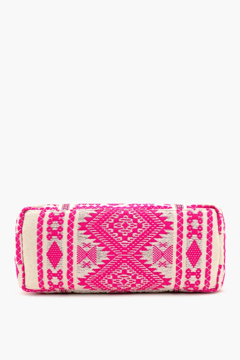Bohemian Embellished Tote Bag - Pink