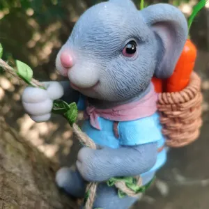 Bunny Climbing Rope Resin Craft