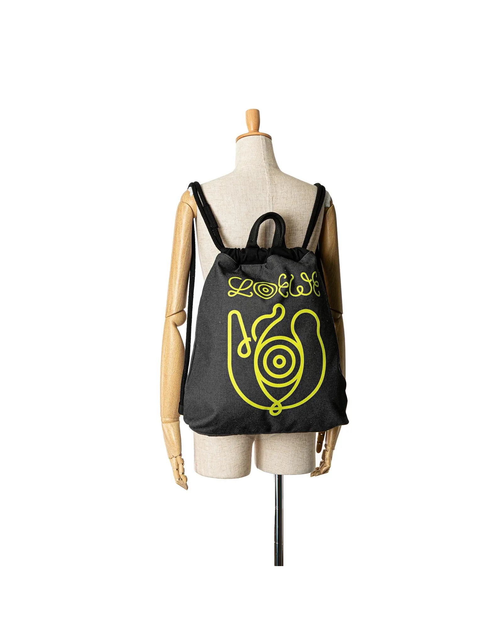 Canvas Drawstring Backpack with Interior Zip Pocket