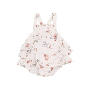 Climbing Roses Ruffle Sunsuit