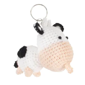 Cow Crochet Keychain