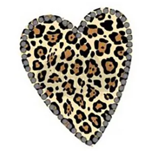 Fabric Iron On - Heart W/Nailheads