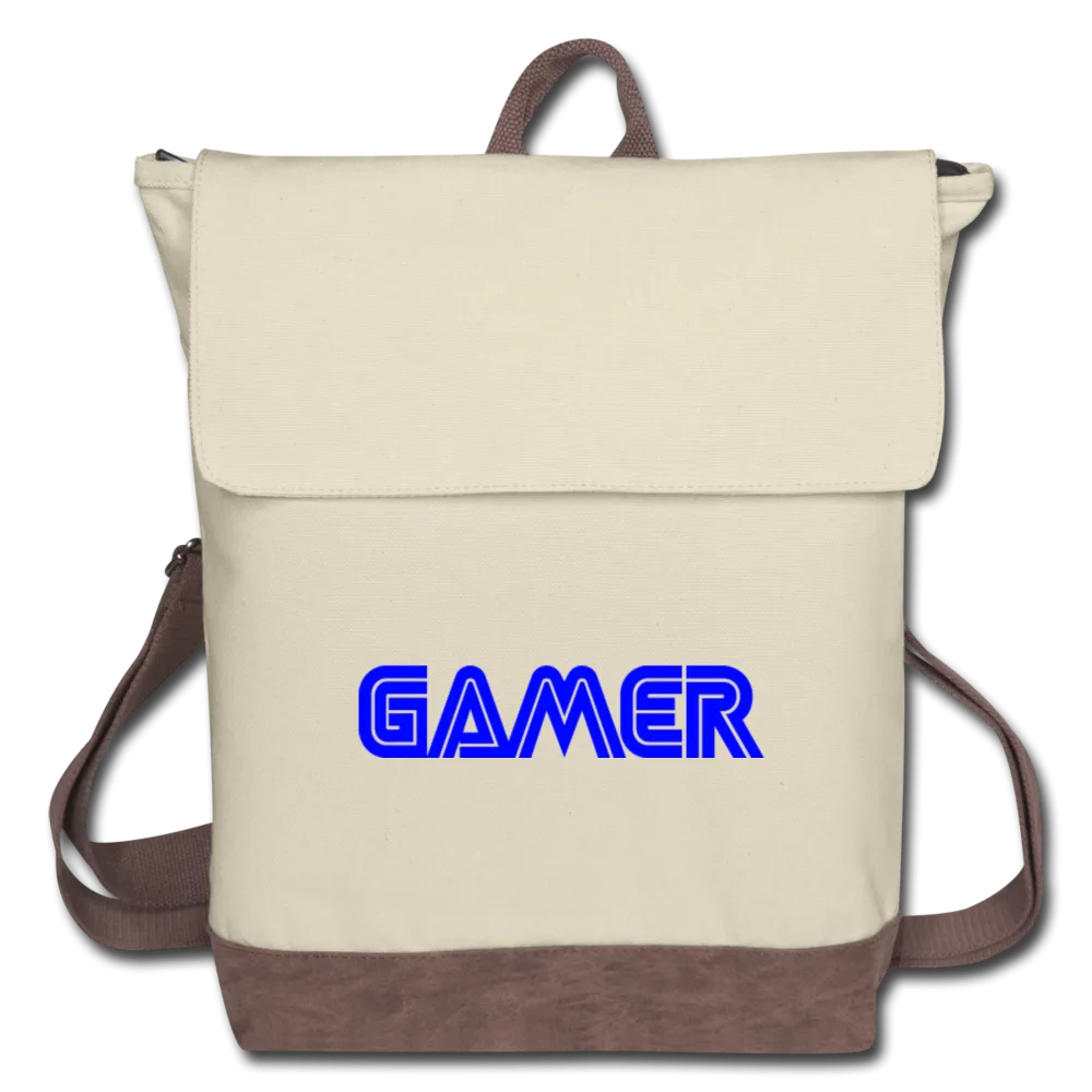 Gamer Word Text Art Canvas Backpack