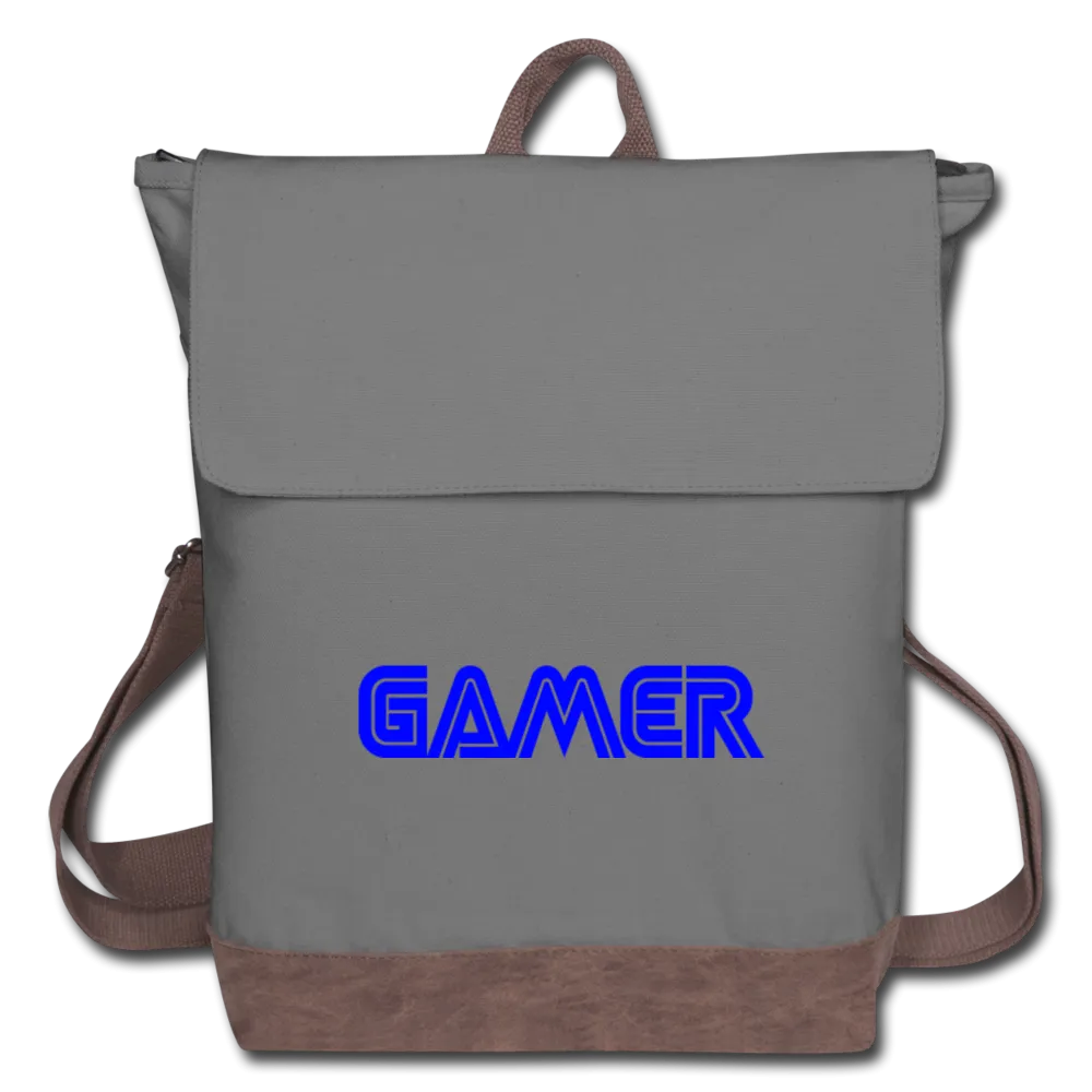 Gamer Word Text Art Canvas Backpack