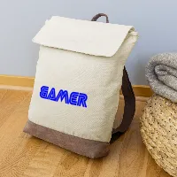 Gamer Word Text Art Canvas Backpack
