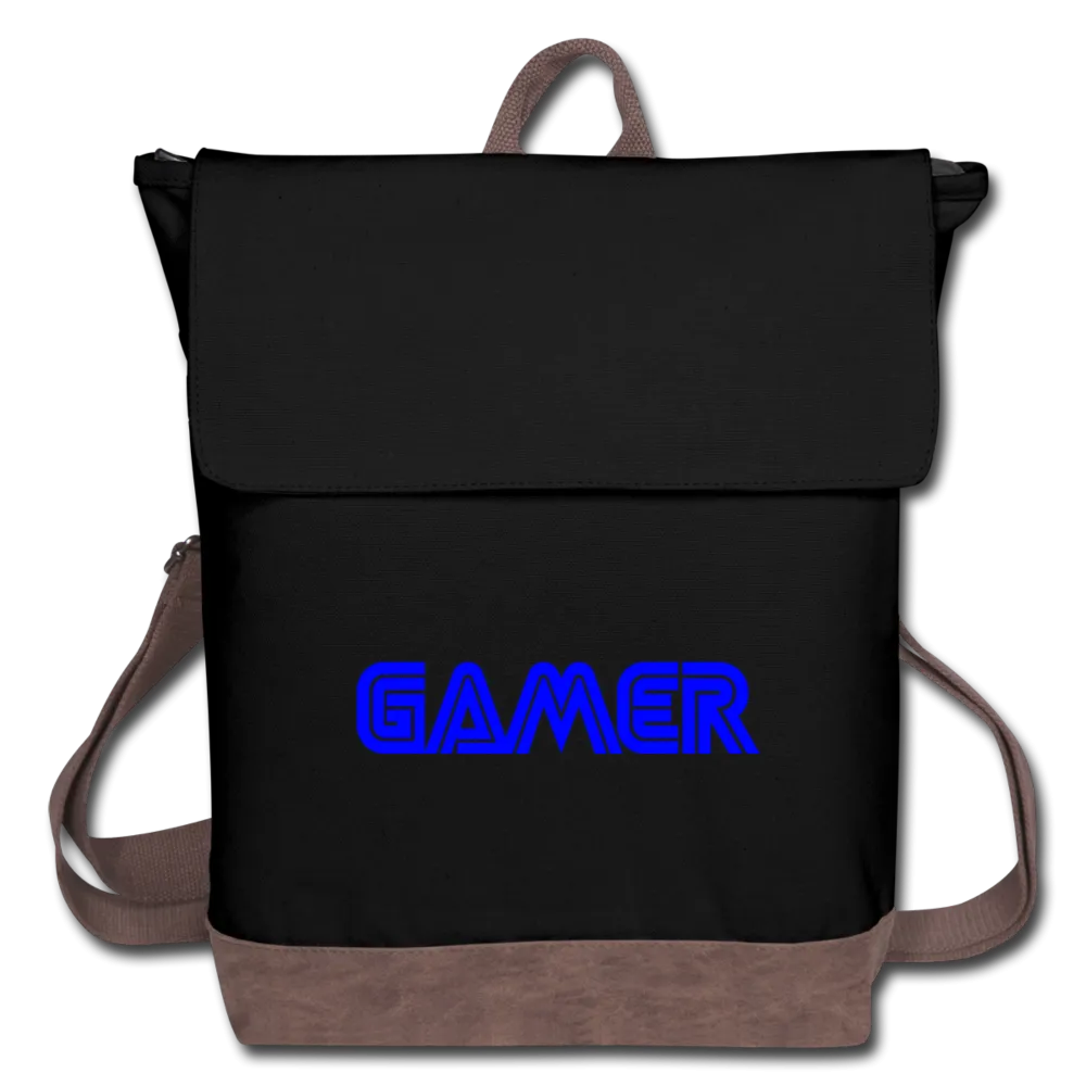 Gamer Word Text Art Canvas Backpack