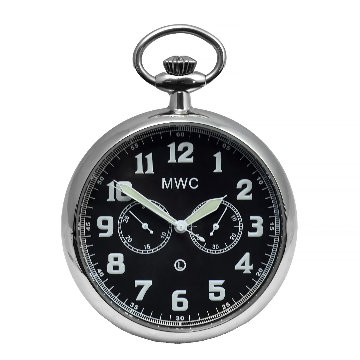 General Service Military Pocket Watch (Hybrid Movement with Black Dial)