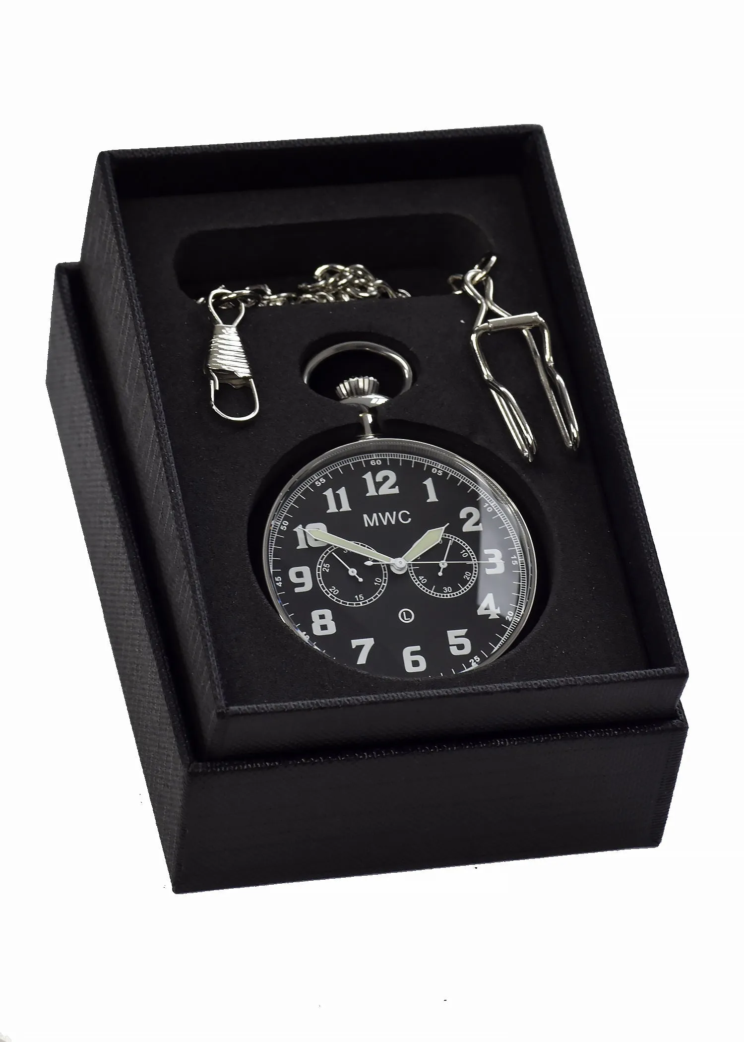 General Service Military Pocket Watch (Hybrid Movement with Black Dial)