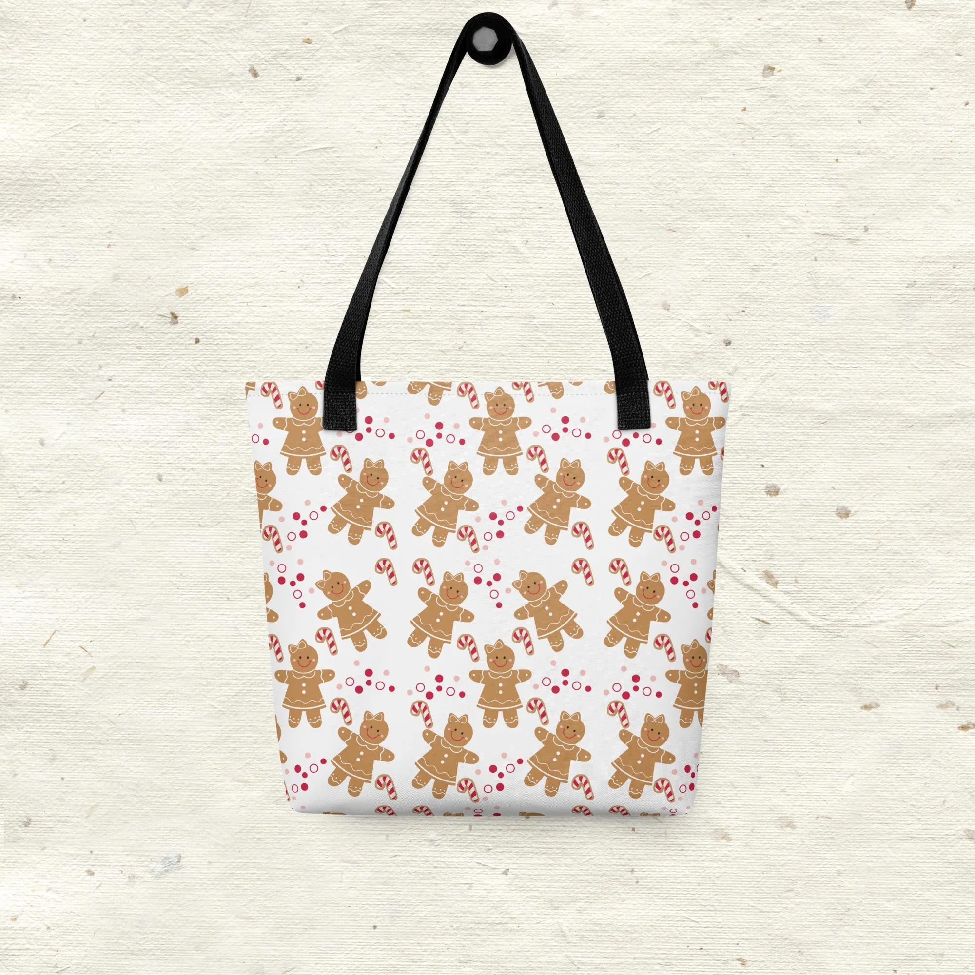 Gingerbread and Candy Canes Tote Bag