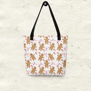 Gingerbread and Candy Canes Tote Bag