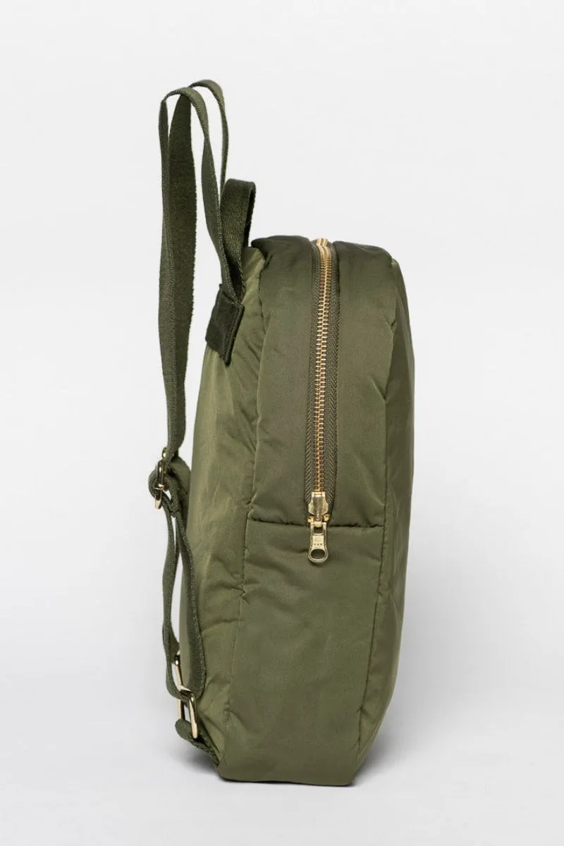 Green Puffy Mini Backpack