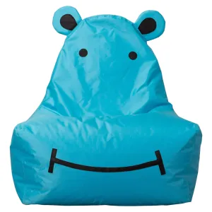 Hippo Kids Waterproof Bean Bag Chair 3-8 yr - SmartCanvas™ Aqua Blue