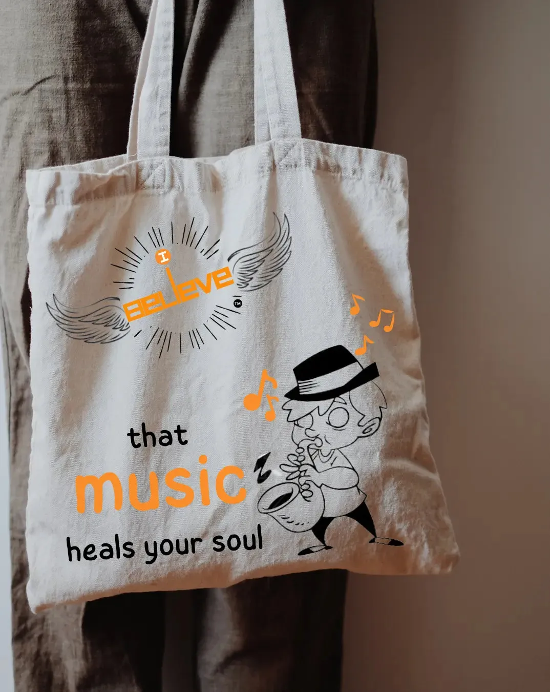 I Believe in Music Daily Thaila -  Canvas Reusable Bags