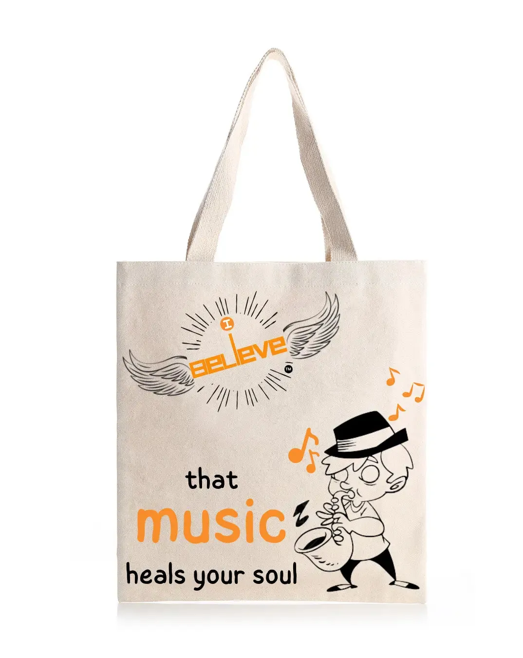 I Believe in Music Daily Thaila -  Canvas Reusable Bags