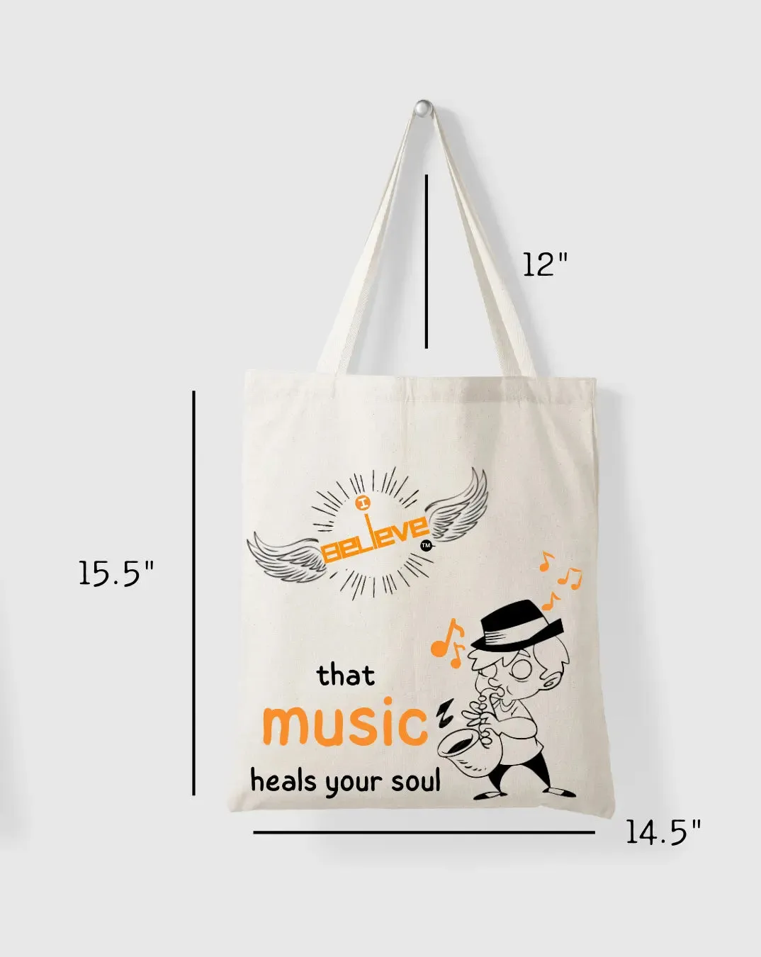 I Believe in Music Daily Thaila -  Canvas Reusable Bags