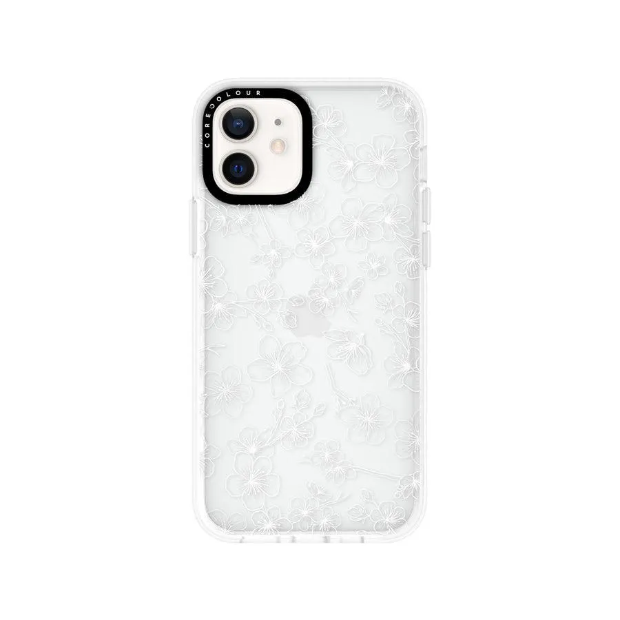 iPhone 12 Cherry Blossom White Phone Case