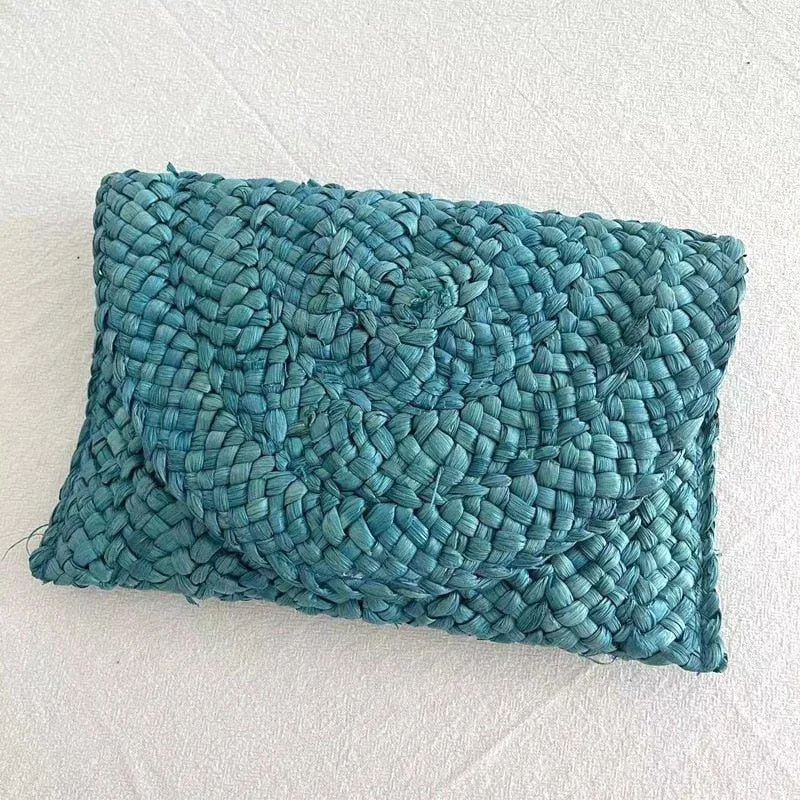 Isabella Corn Husk Weave Clutch Bags