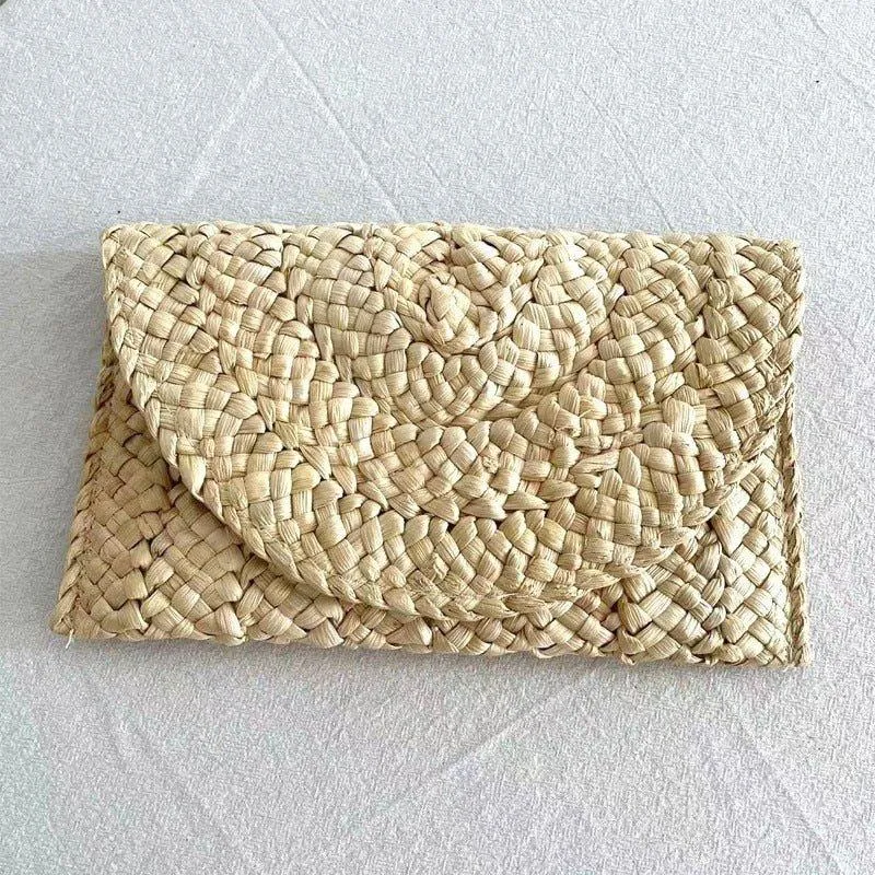 Isabella Corn Husk Weave Clutch Bags