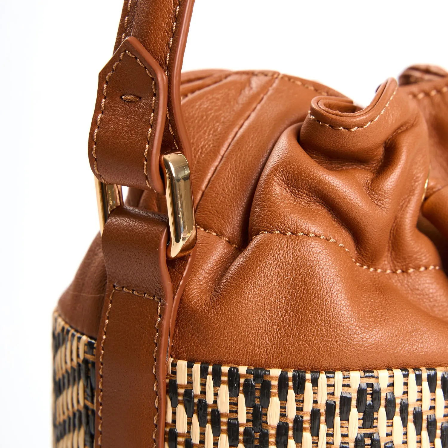 LIGHT BROWN BROWN MINI BUCKET