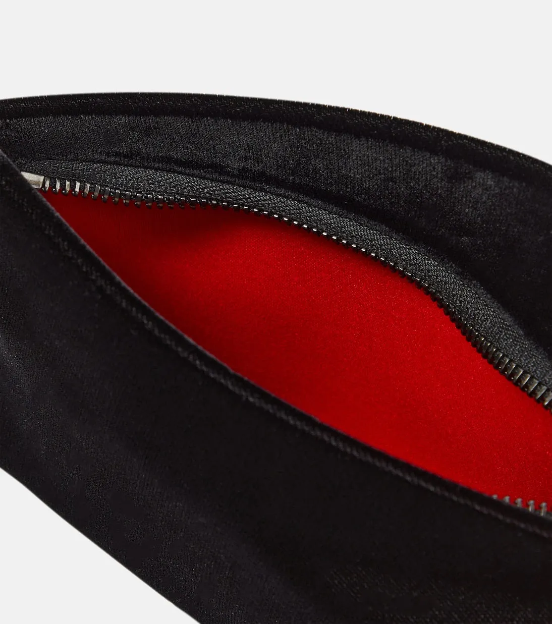 Loubitwist Christian Louboutin Small Cotton Velvet Clutch, Black
