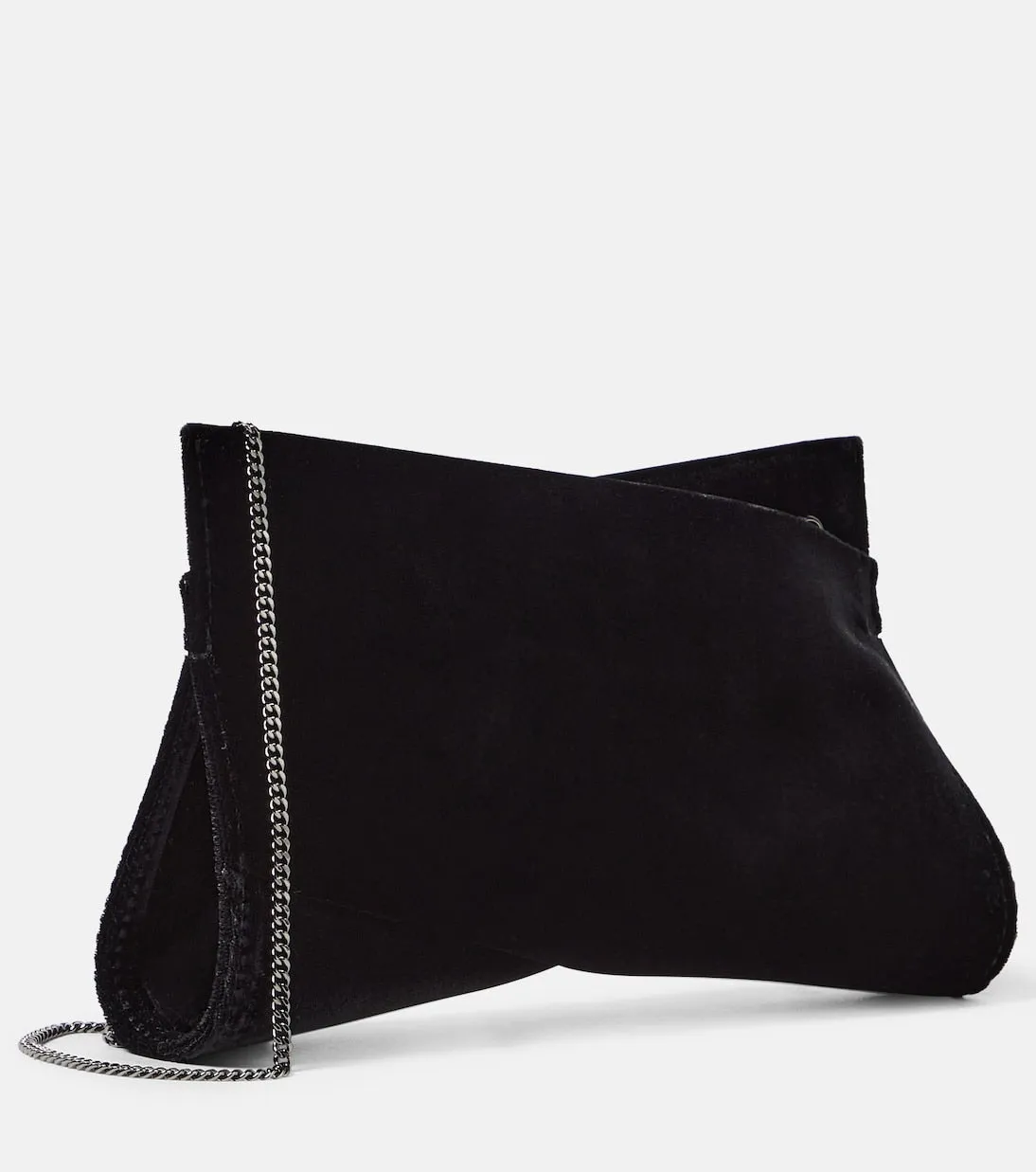 Loubitwist Christian Louboutin Small Cotton Velvet Clutch, Black