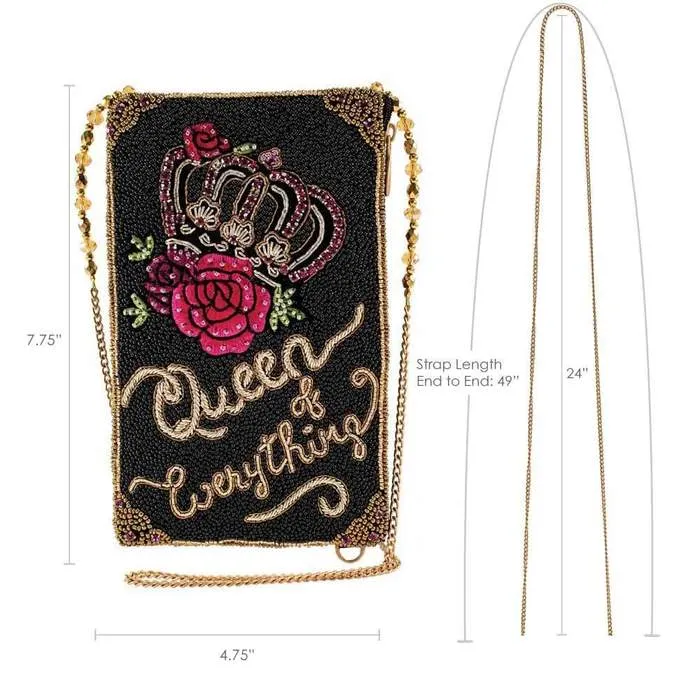 Mary Frances Queen of Everything Beaded Cross Body Phone Bag