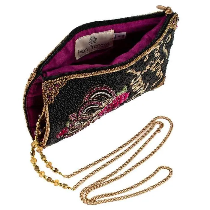 Mary Frances Queen of Everything Beaded Cross Body Phone Bag