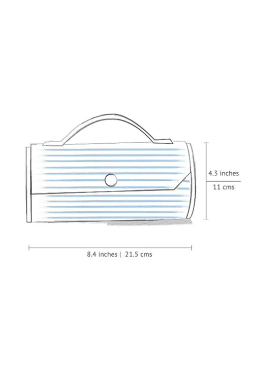 Mauve & Slate Round Clutch - Changeable Sleeve