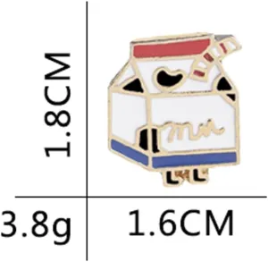 Milk Brooch Artist Shiny Jewelry Art Student Graduation Souvenir Brooch Drip Oil Painted Enamel Pin Suitable for Hat Jacket Canvas Bag